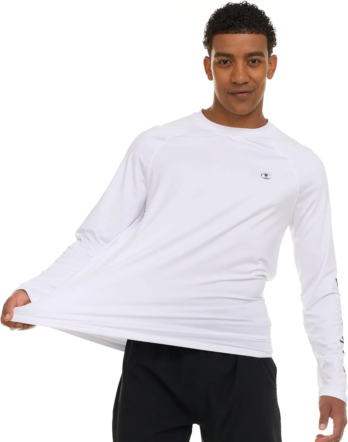 Champion Rash Guard for Men, Long Sleeve Mens Swim Shirt for Fishing Hiking UPF  50 SPF Sun UV Protection, Quick Dry