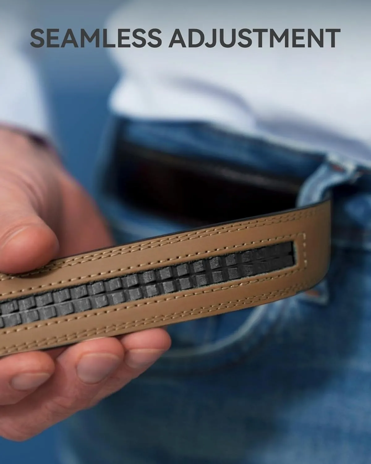 CHAOREN Mens Dress Belt - Ratchet Belt Leather 1 1/4" Comfort Click - Perfect Companion to Mens Dress Shoes