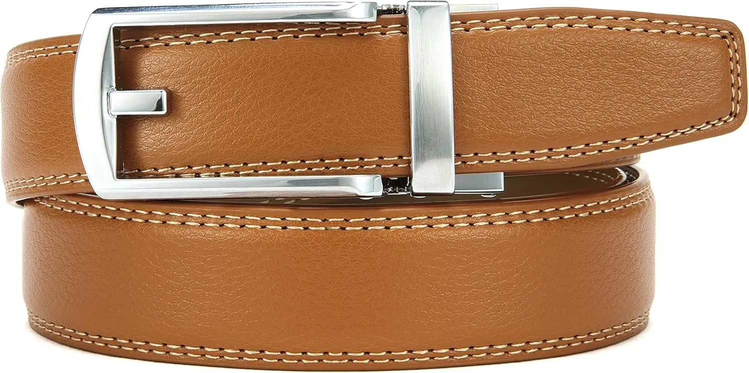 CHAOREN Mens Dress Belt - Ratchet Belt Leather 1 1/4" Comfort Click - Perfect Companion to Mens Dress Shoes