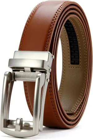 CHAOREN Mens Dress Belt - Ratchet Belt Leather 1 1/4" Comfort Click - Perfect Companion to Mens Dress Shoes