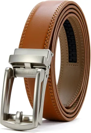 CHAOREN Mens Dress Belt - Ratchet Belt Leather 1 1/4" Comfort Click - Perfect Companion to Mens Dress Shoes