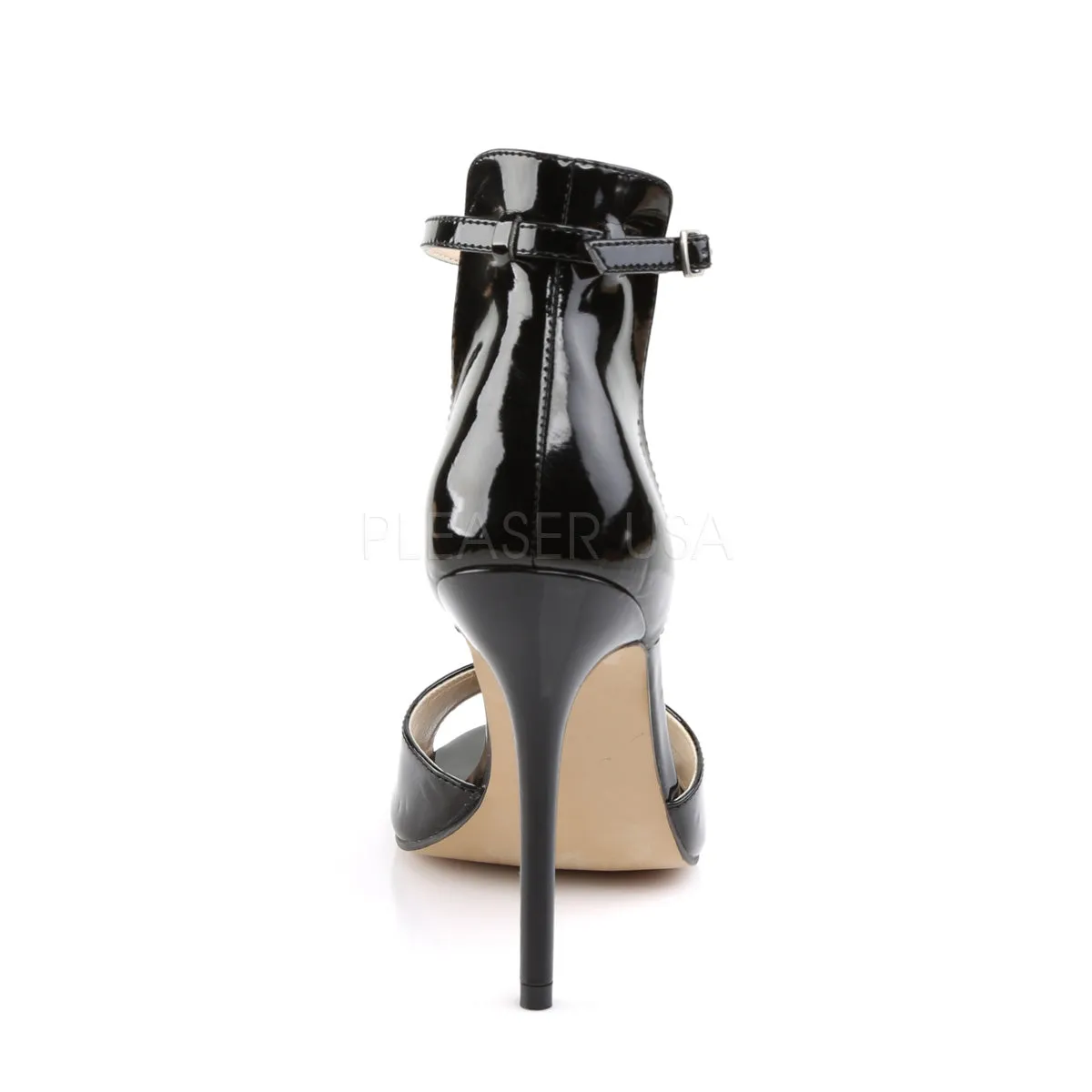 Closed Back Ankle Strap Stiletto Heels