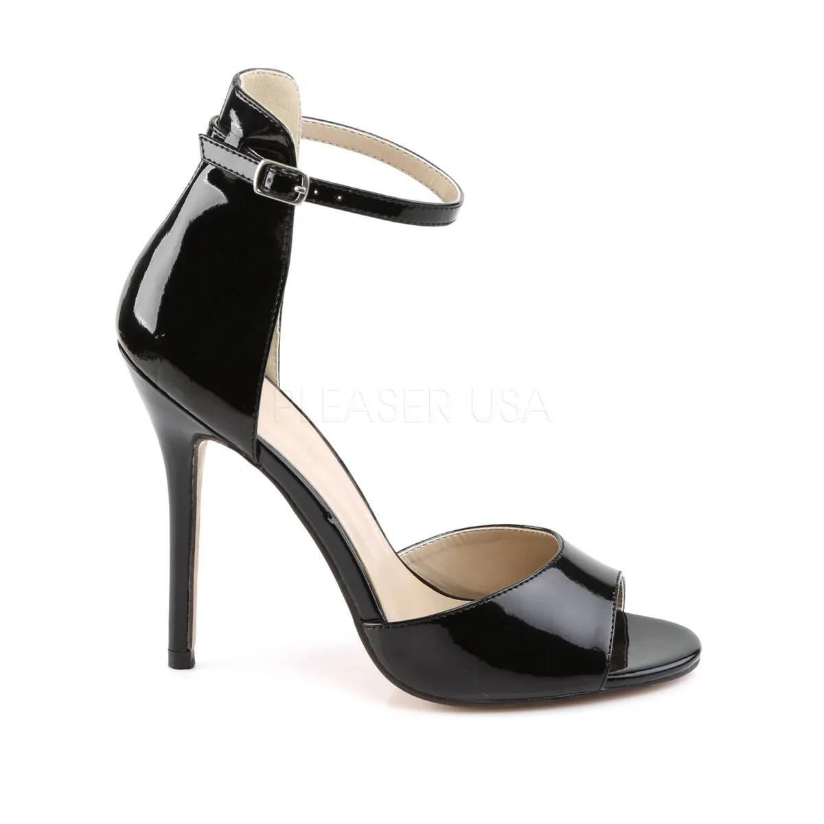 Closed Back Ankle Strap Stiletto Heels