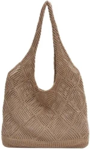 Crochet Hobo Bag Fairycore Tote Bag for Women Cute Aesthetic Tote Bag Preppy Accessories