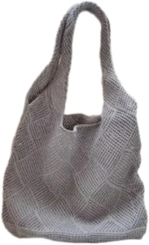 Crochet Hobo Bag Fairycore Tote Bag for Women Cute Aesthetic Tote Bag Preppy Accessories