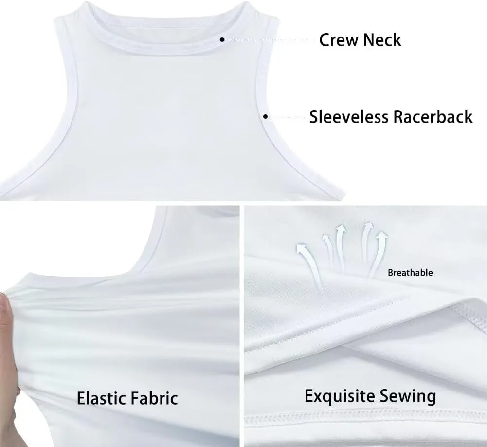 Crop Tank Tops for Women 2025 Trendy Slim Fit Ladies Tops and Blouses Sleeveless Racerback Halter Neck Fitted Tops