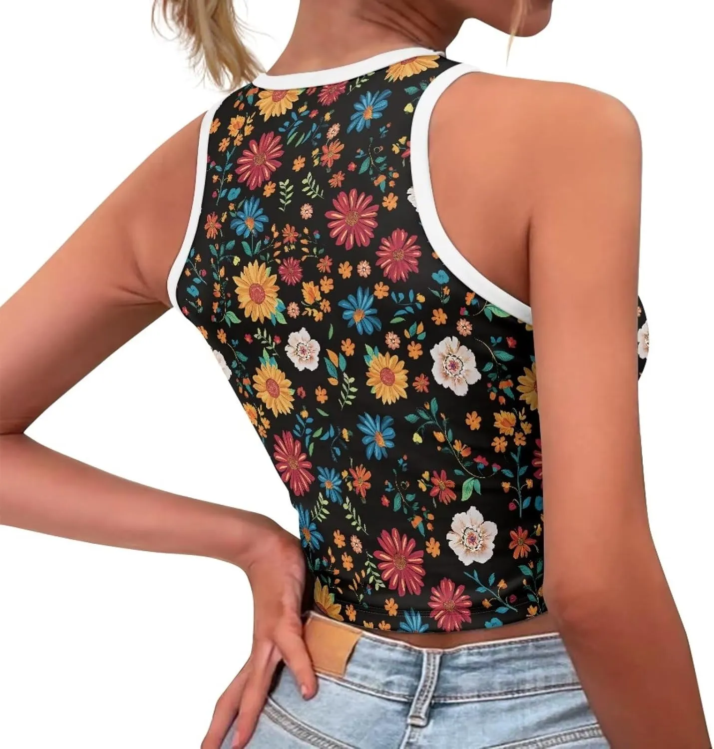 Crop Tank Tops for Women 2025 Trendy Slim Fit Ladies Tops and Blouses Sleeveless Racerback Halter Neck Fitted Tops