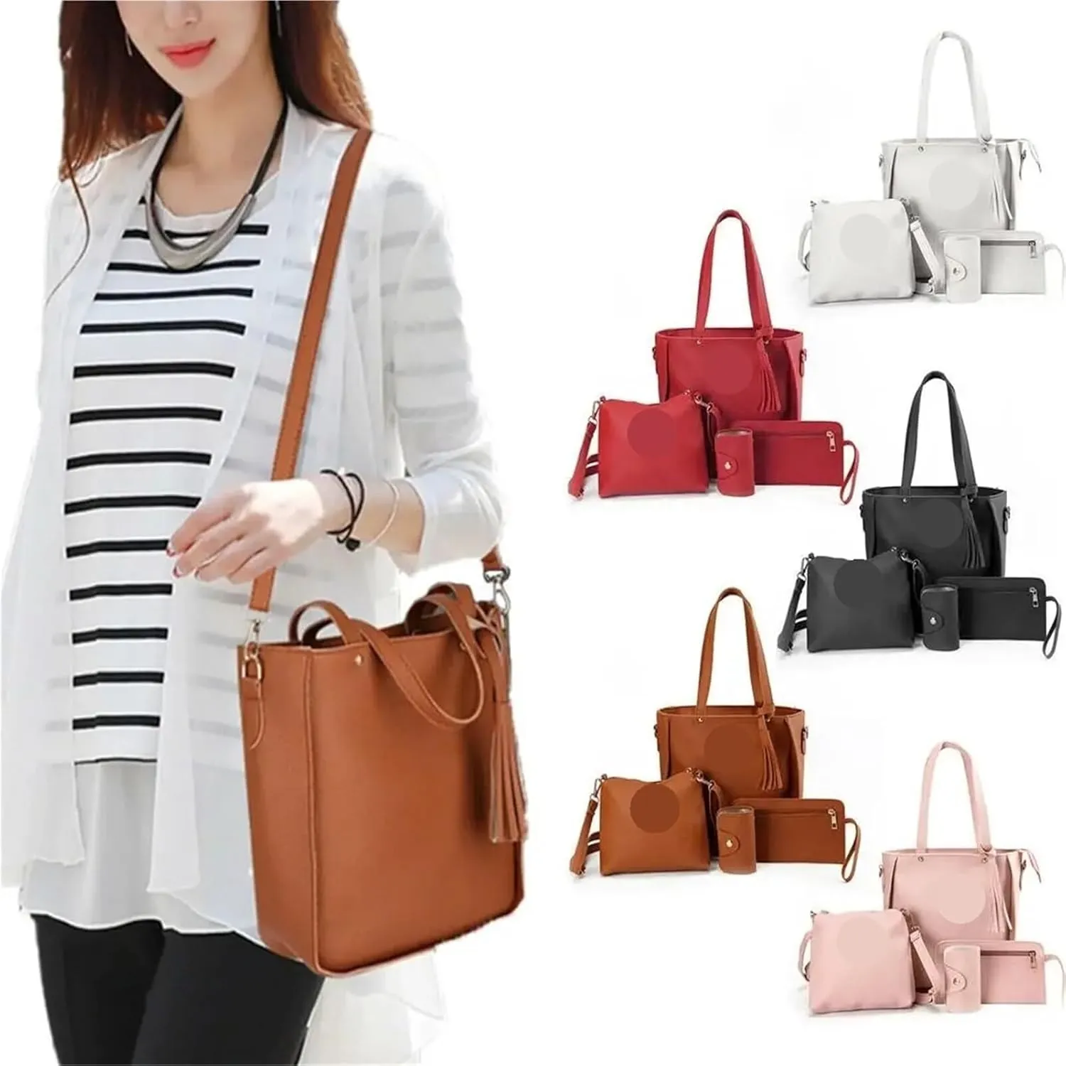Crossbody Bags Women Bag Set Pattern Portable Fashion Shoulder Bags Purse Ladies
