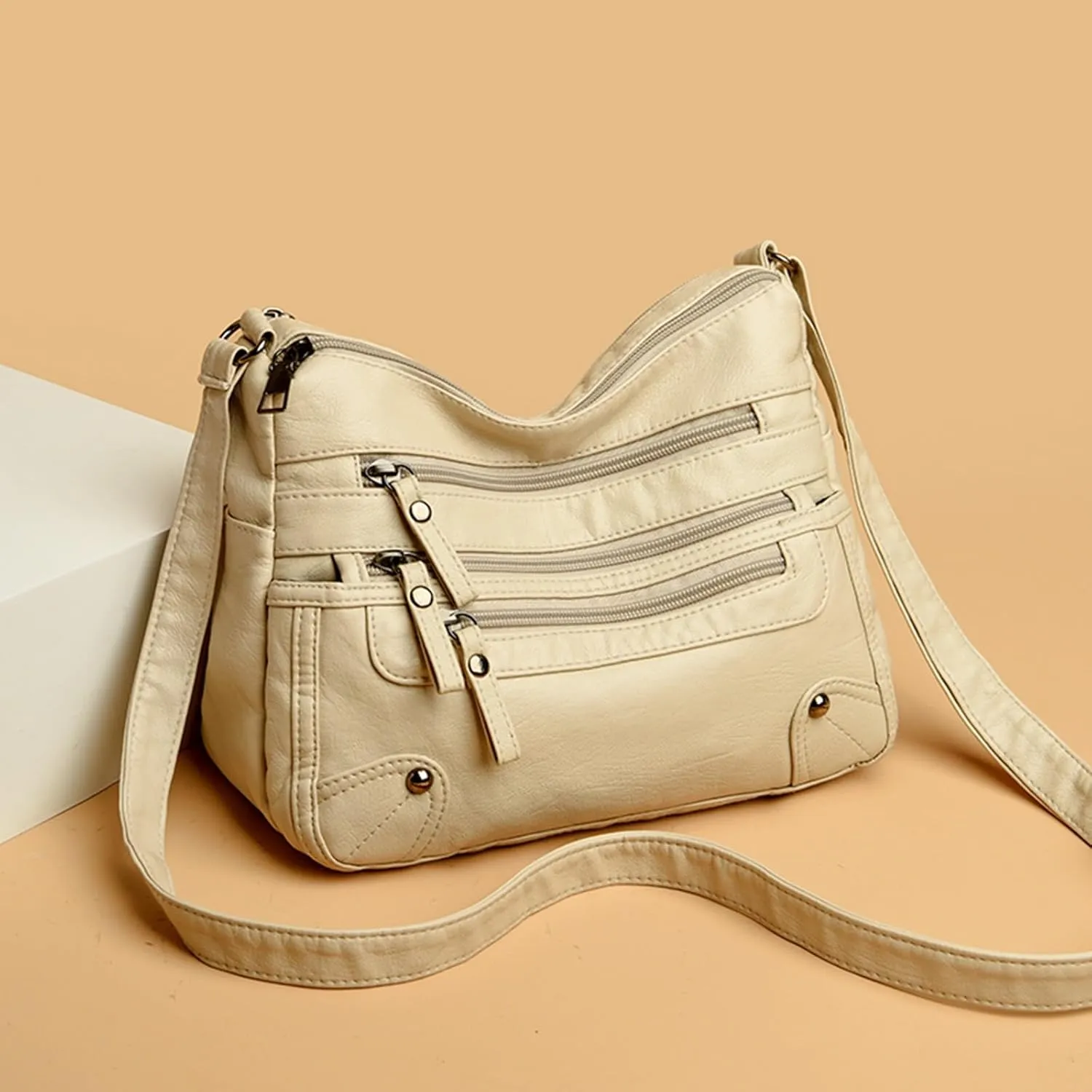 Crossbody Zipper Bag Women Bags Fashionable Middle Mother Bags Large Capacity Shoulder Crossbody Casual