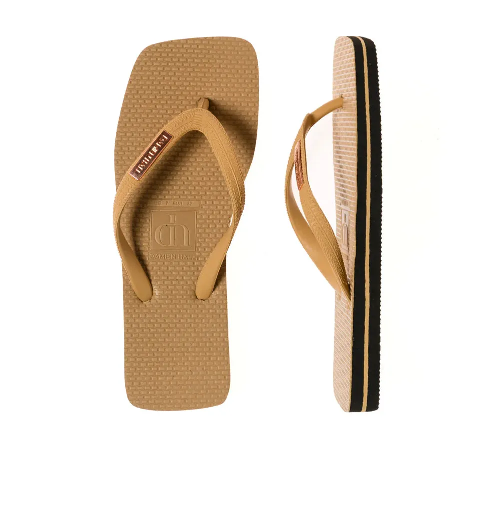 Damien Hall kids tan thongs
