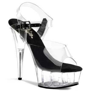 DELIGHT-608 Clear Platform 6 Inch Stripper Shoe