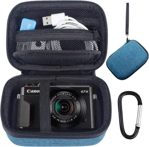 Digital Camera Case For Canon G7x Mark ii/G7x Mark iii, with strap, EVA hard material to prevent falling,Mesh bag can store data cables/batteriesSmall Camera Bag with Powershot sx740 hs