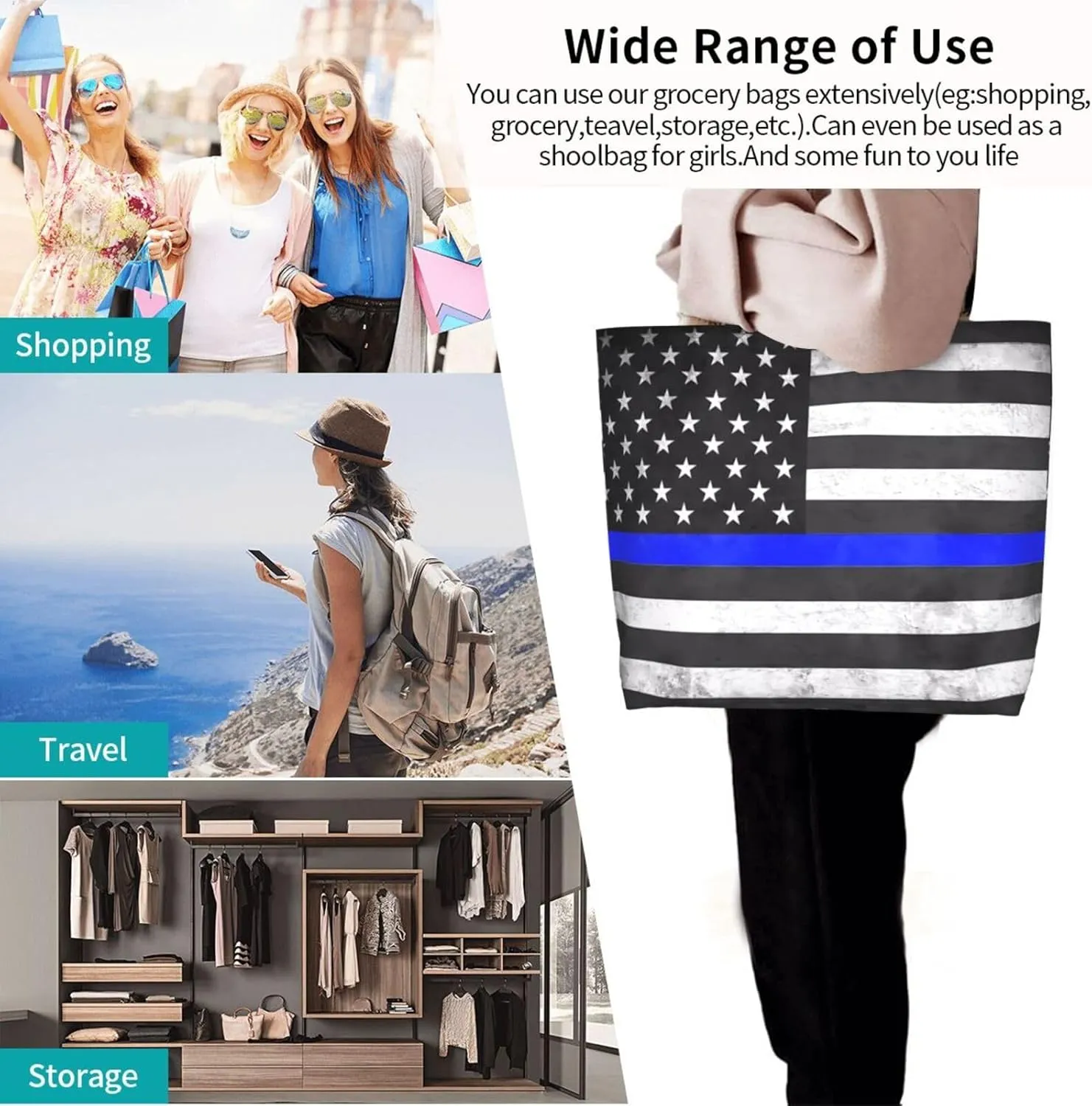 Dirt Track Lights Flag Motocross Women's Tote Bag Large Capacity Single Shoulder Bags Handbag for Shopping Work