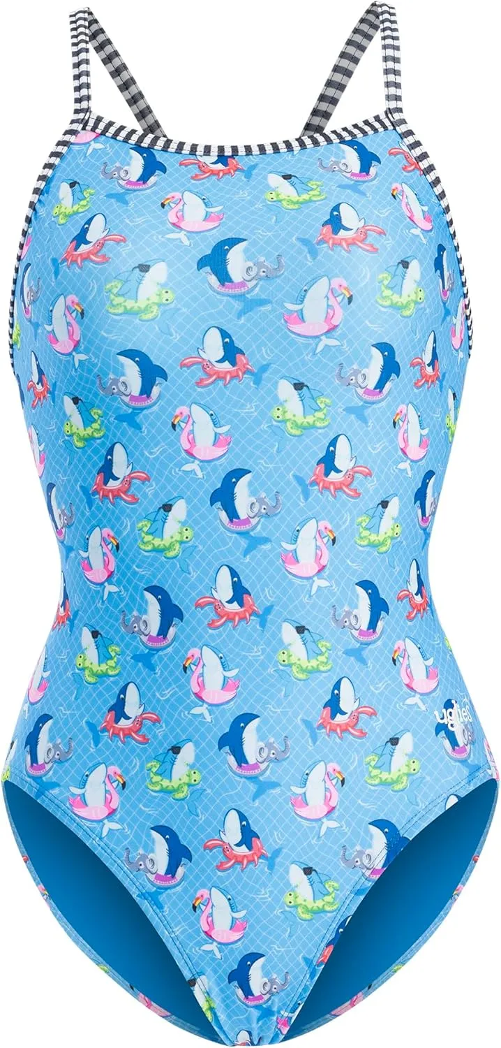 Dolfin Uglies One Piece Swimsuit - Athletic Practice Swimwear for Training, Sports, and Fitness