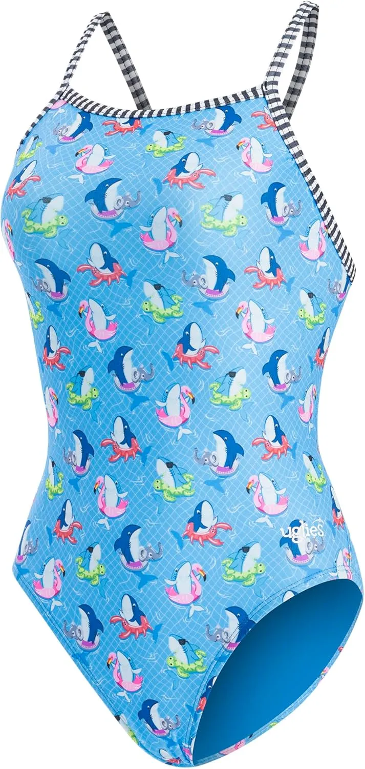 Dolfin Uglies One Piece Swimsuit - Athletic Practice Swimwear for Training, Sports, and Fitness