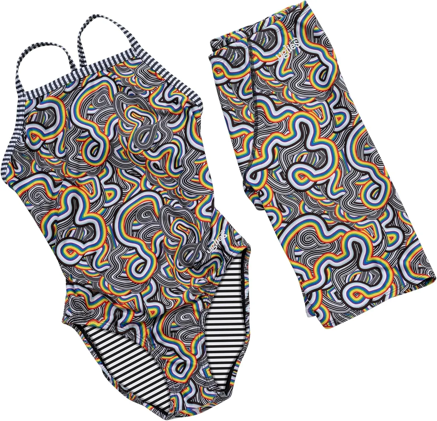 Dolfin Uglies One Piece Swimsuit - Athletic Practice Swimwear for Training, Sports, and Fitness