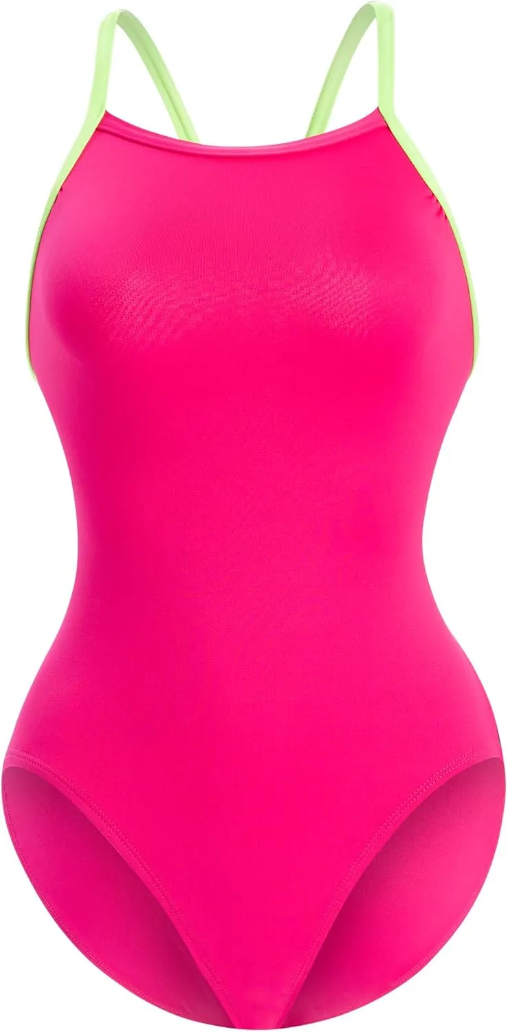 Dolfin Uglies One Piece Swimsuit - Athletic Practice Swimwear for Training, Sports, and Fitness