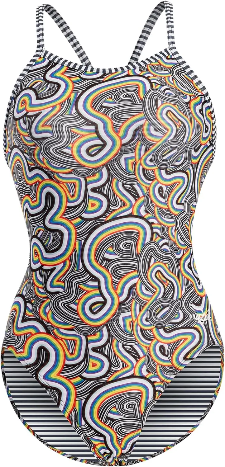 Dolfin Uglies One Piece Swimsuit - Athletic Practice Swimwear for Training, Sports, and Fitness
