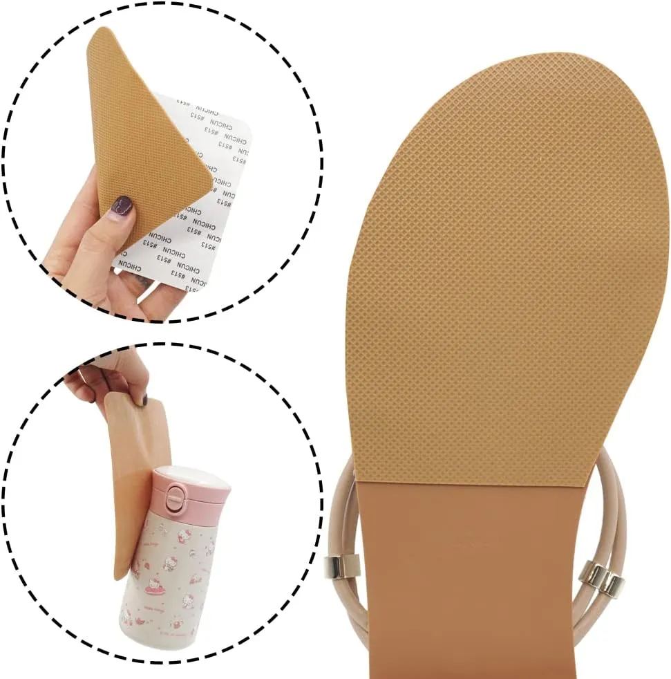 Dr. Foot Shoe Sole Protectors for high-Heels, Self Adhesive Silicone Non-Slip Shoes Cover Bottoms for Women (Yellow)