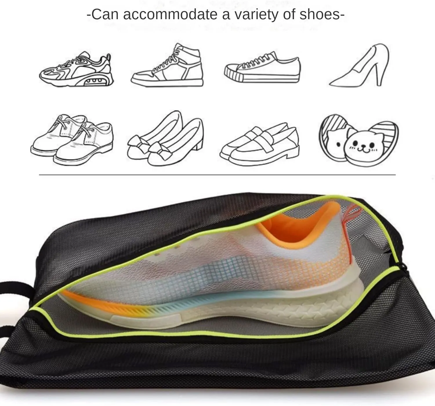 Dust and waterproof Pull Rope Travel Shoe Bag Wild Beach Gym Bowling Shoes Portable bag