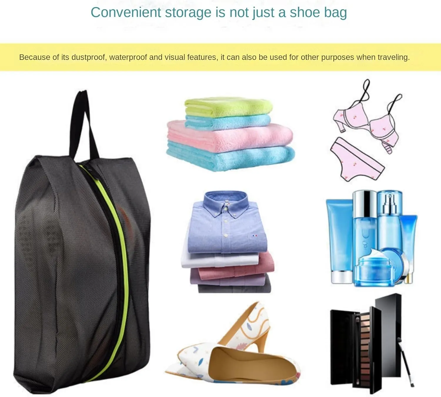 Dust and waterproof Pull Rope Travel Shoe Bag Wild Beach Gym Bowling Shoes Portable bag