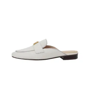 Elin Beige Flat Mules