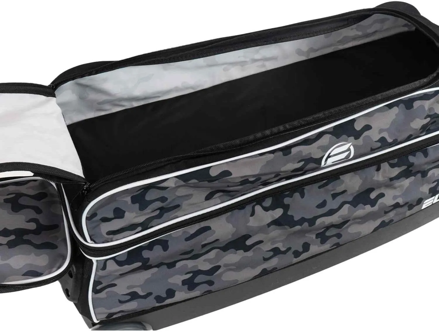 ELITE Basic Triple Roller Black Bowling Bag - 3 Ball Roller, Fits 2 Pairs of Size 15 Shoes, Air Travel-Friendly