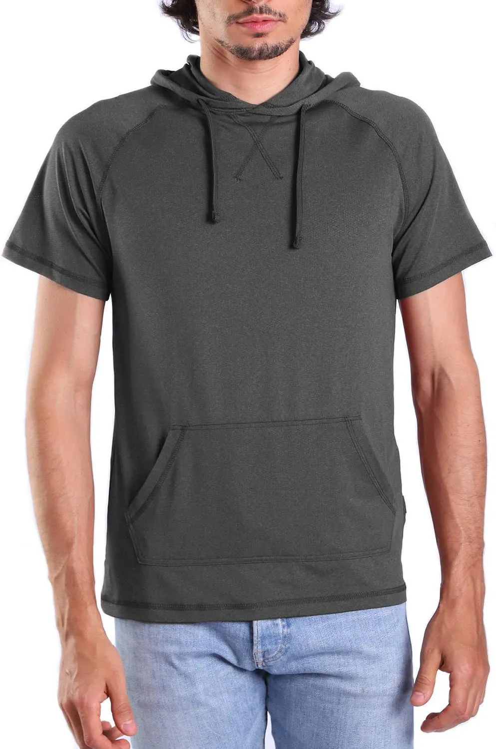 Facitisu Men Athletic Hoodies Workout Shirts Lightweight Sweatshirts Pullover Sport Hoody Fashion Hoodie Shirts