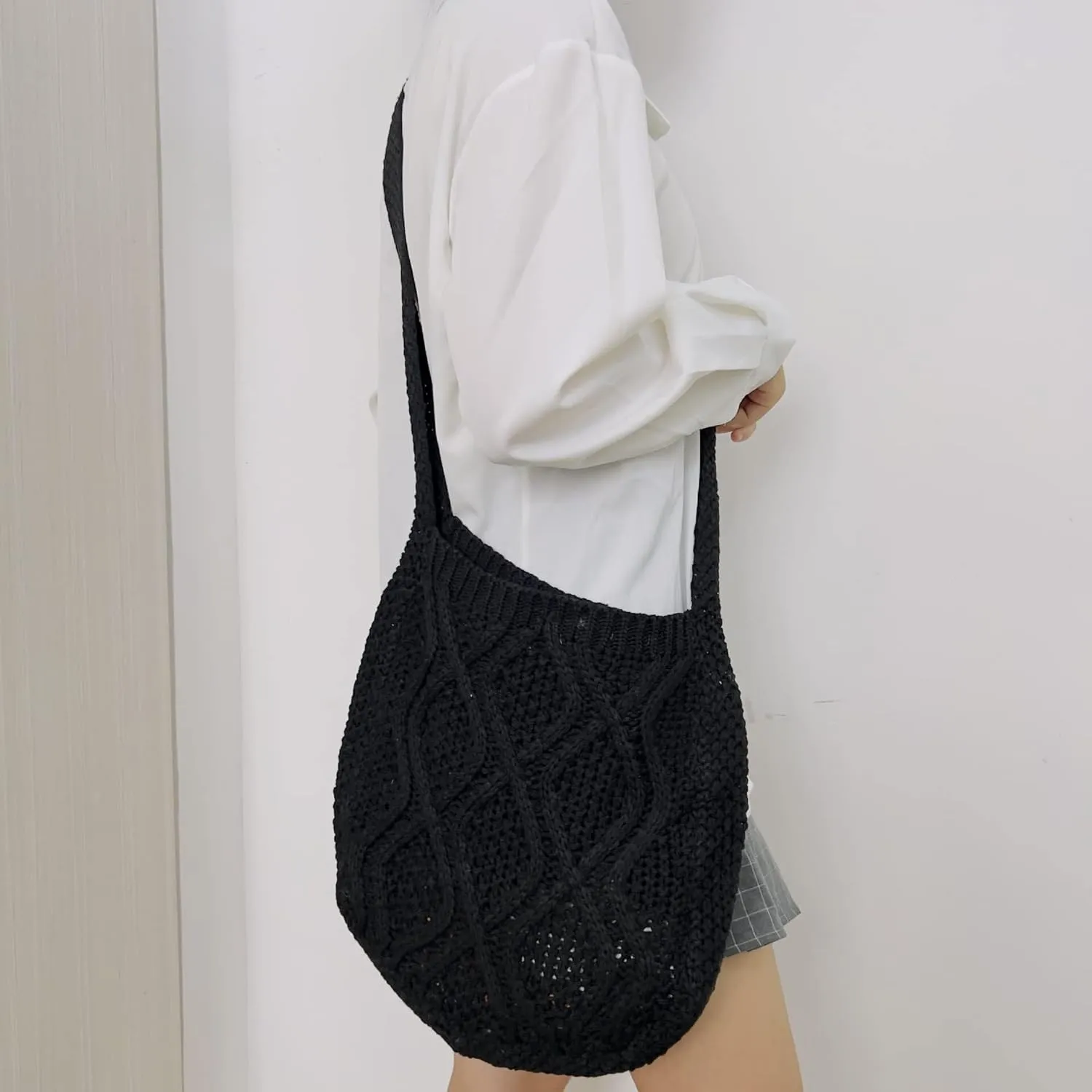 Fairy Grunge Aesthetic Accessories Grunge Bag Crochet Tote Bags Shoulder Bag for Women