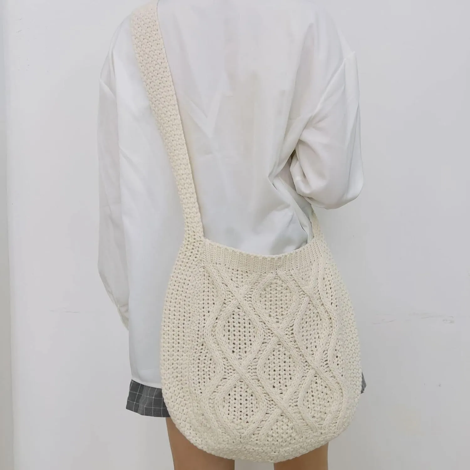 Fairy Grunge Aesthetic Accessories Grunge Bag Crochet Tote Bags Shoulder Bag for Women