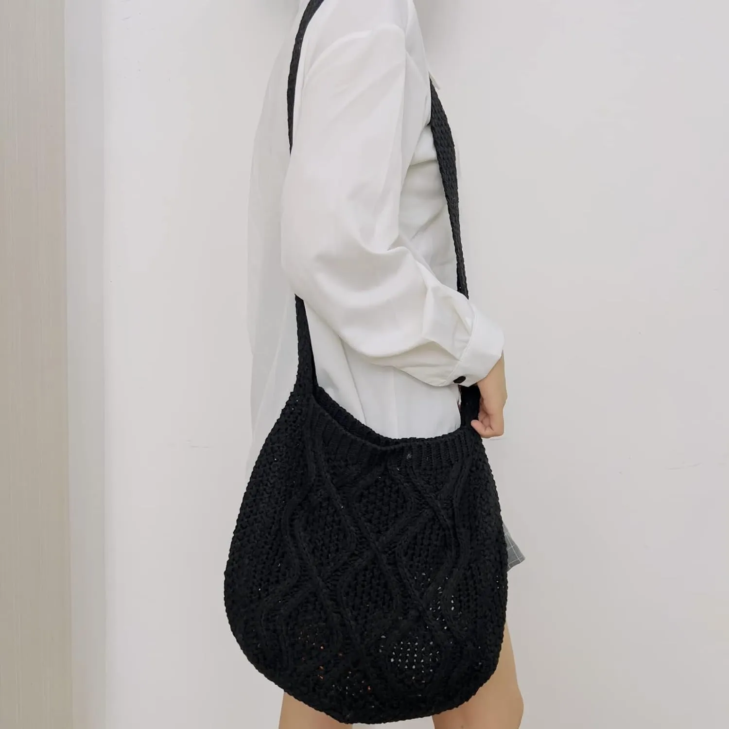 Fairy Grunge Aesthetic Accessories Grunge Bag Crochet Tote Bags Shoulder Bag for Women