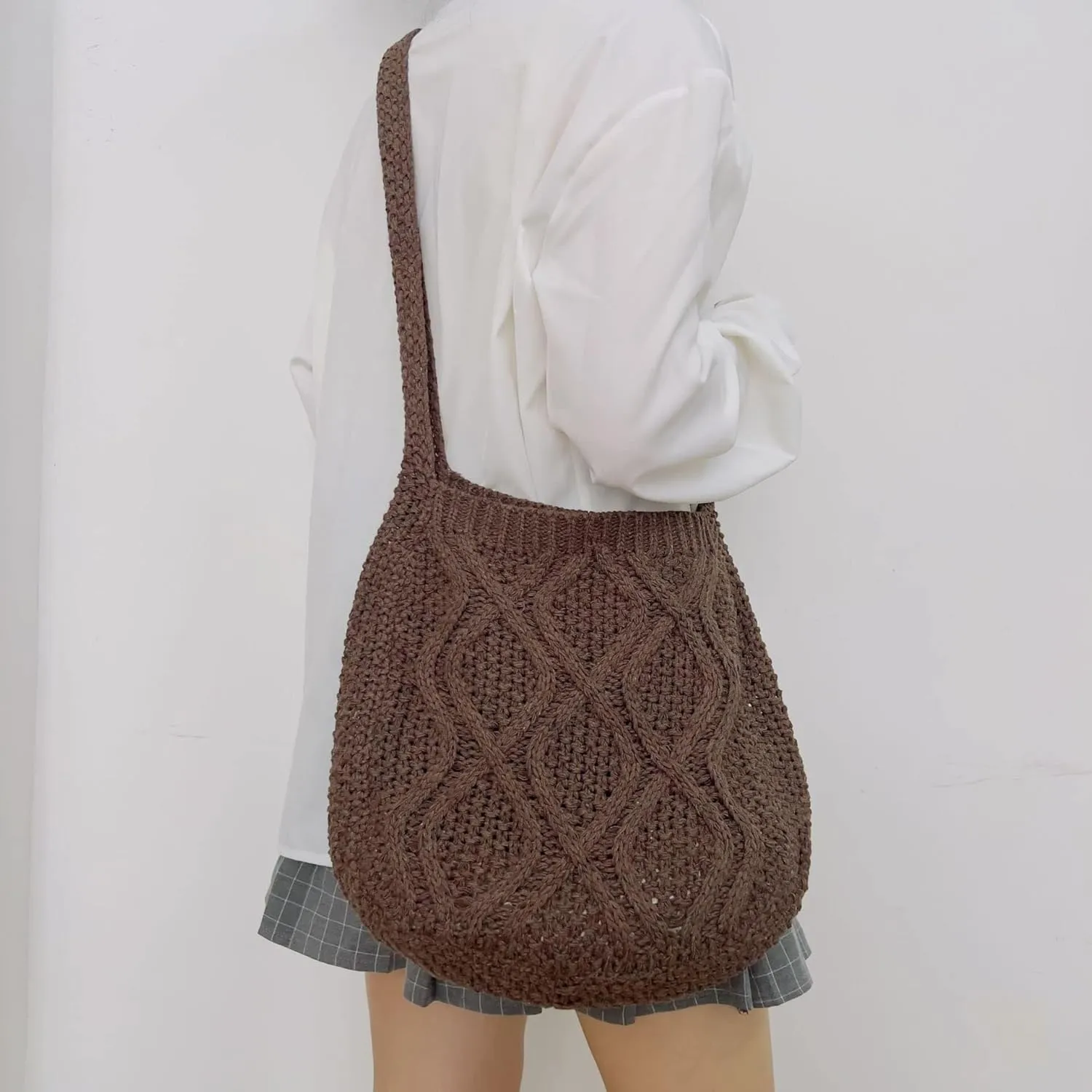 Fairy Grunge Aesthetic Accessories Grunge Bag Crochet Tote Bags Shoulder Bag for Women