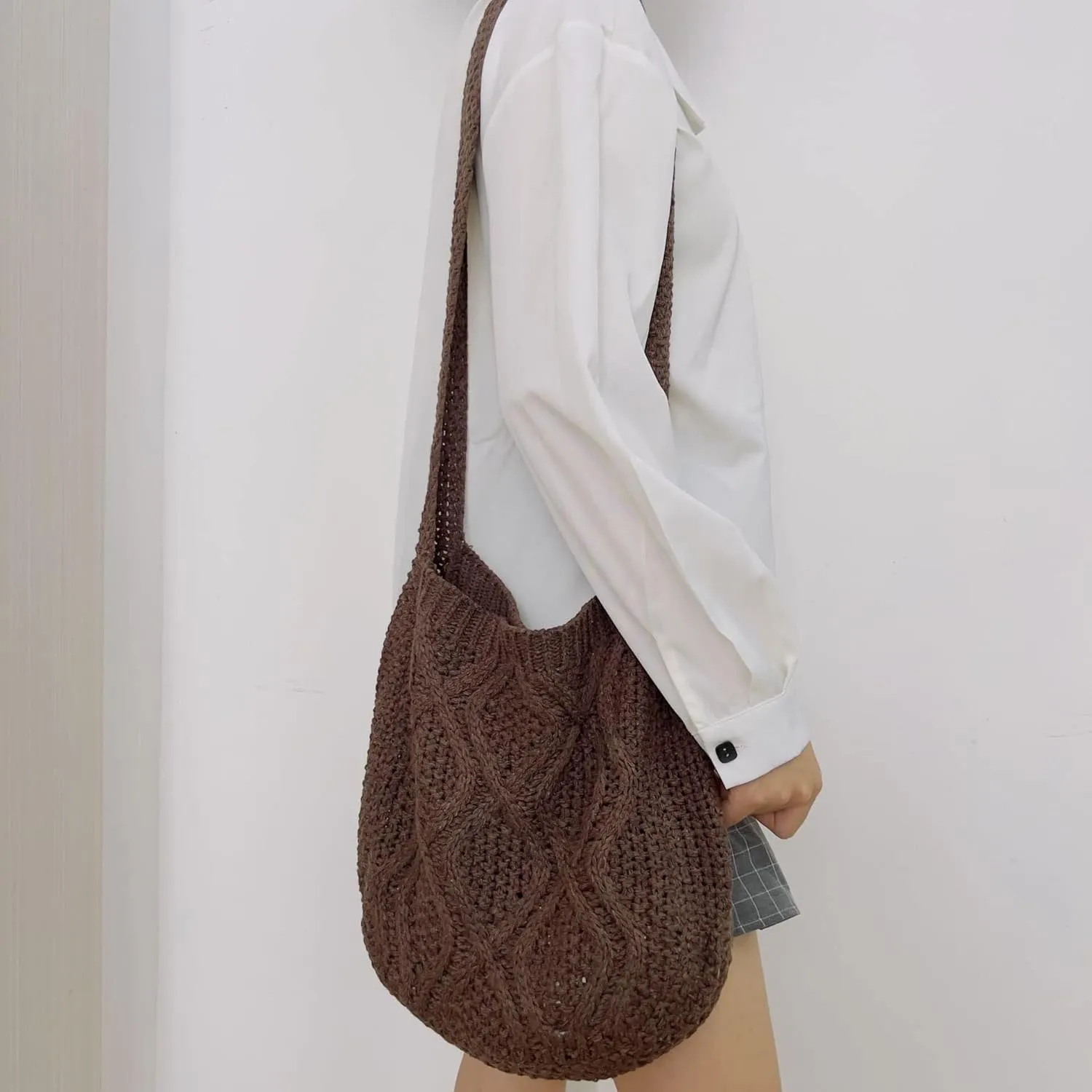 Fairy Grunge Aesthetic Accessories Grunge Bag Crochet Tote Bags Shoulder Bag for Women