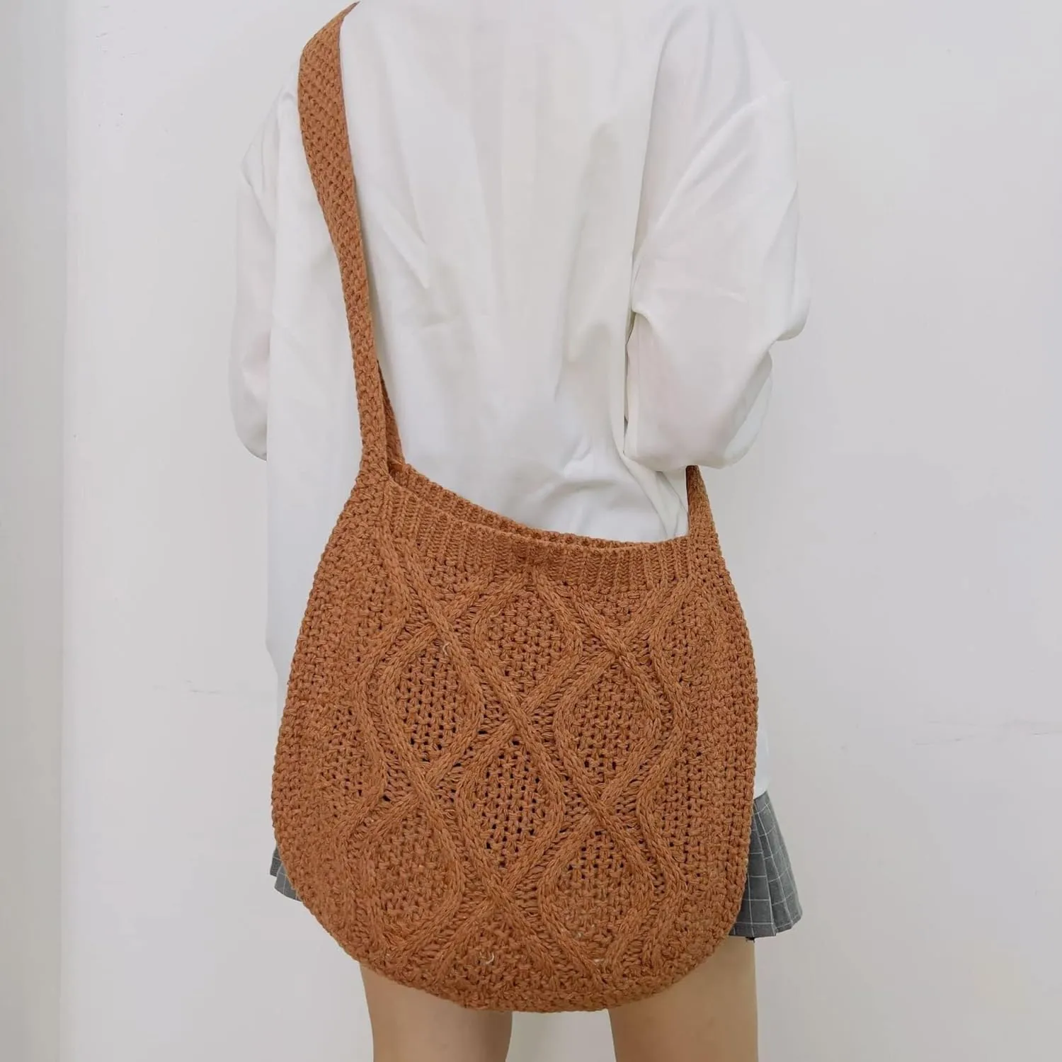 Fairy Grunge Aesthetic Accessories Grunge Bag Crochet Tote Bags Shoulder Bag for Women