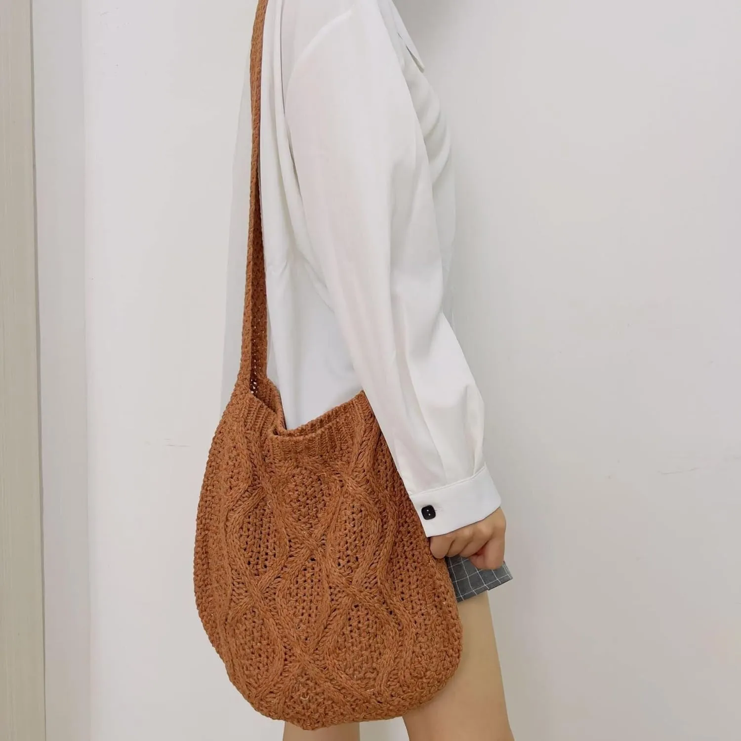 Fairy Grunge Aesthetic Accessories Grunge Bag Crochet Tote Bags Shoulder Bag for Women