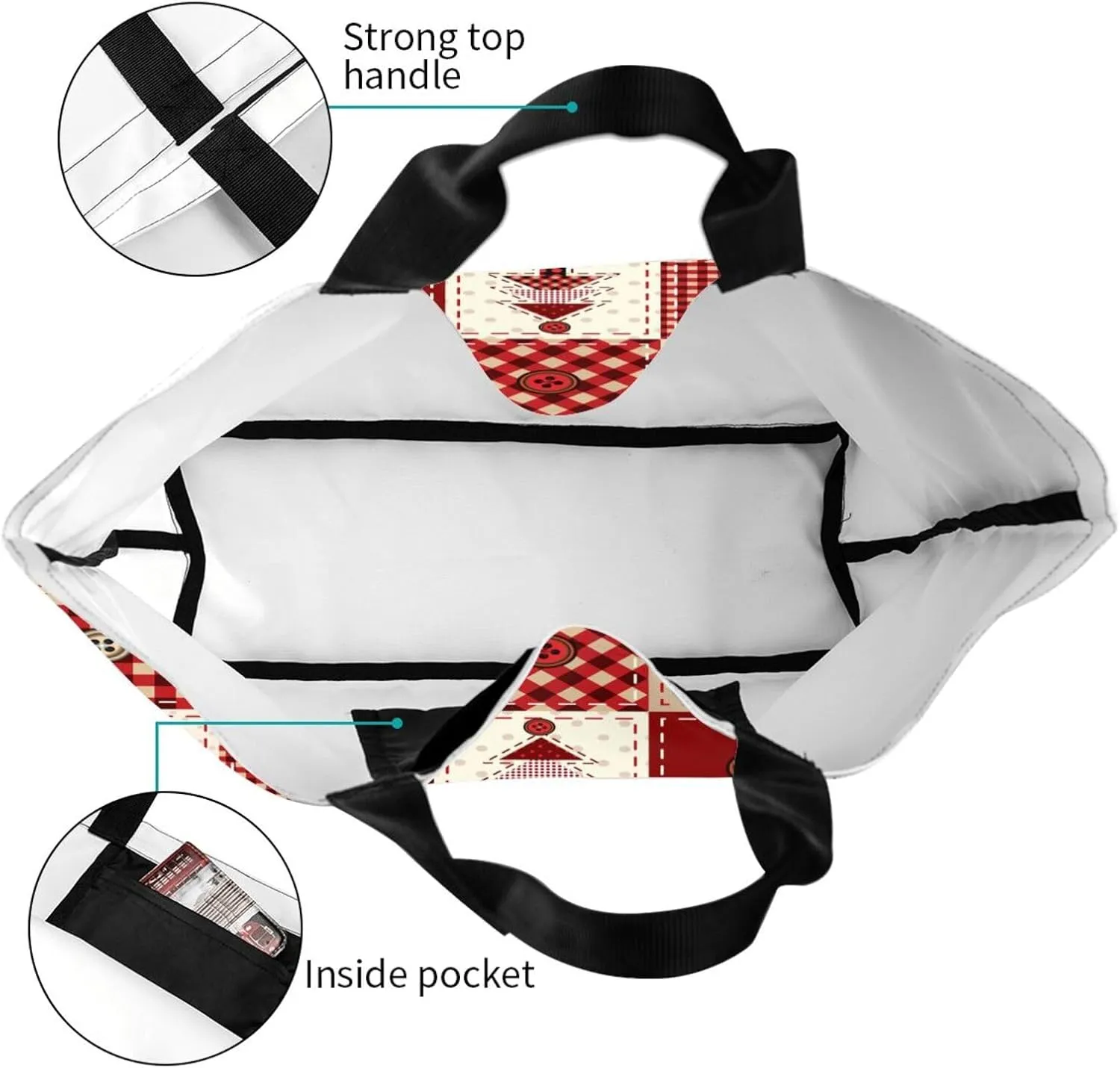 Fight Breast Cancer Awareness Ribbon Women's Tote Bag Large Capacity Single Shoulder Bags Handbag for Shopping Work