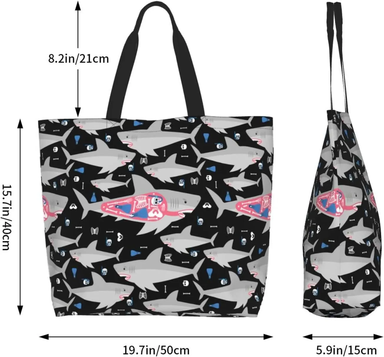 Flame Hockey Puck Women's Tote Bag Large Capacity Single Shoulder Bags Handbag for Shopping Work