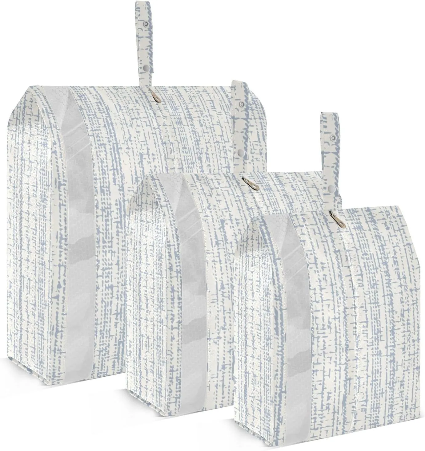 Garment Bag Closet Storage, Luggage Space Saver, Monochrome Stripes, Waterproof, 3 Set Travel Packing Cubes For Suitcases,Organizadores De Maletas Para