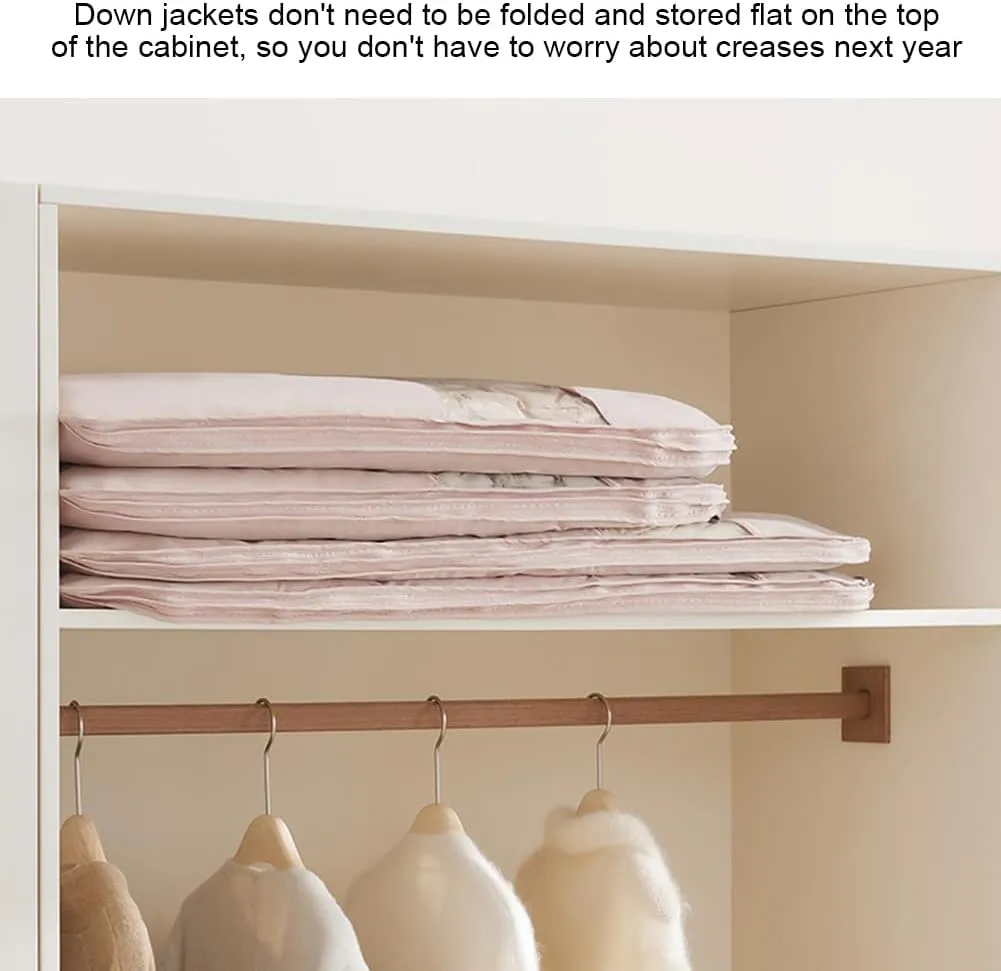 Garment Bags for Hanging Clothes & Travel, Space Saving Hanging Garment Bag with Self Compression Zipper, Coat Hangers Suit Bags for Closet Storage