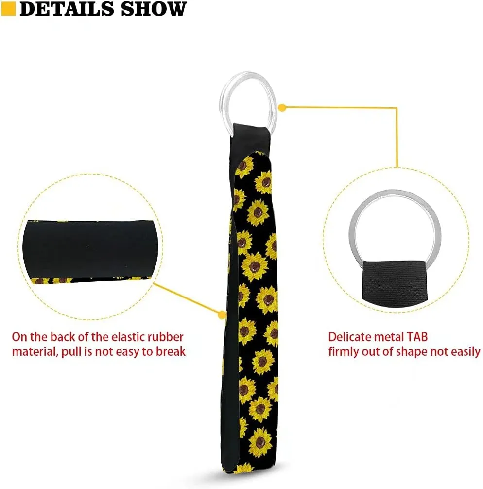 GIFTPUZZ Wristlet Keychain Lanyard Hand Wrist Lanyard Keychain Auto Accessories
