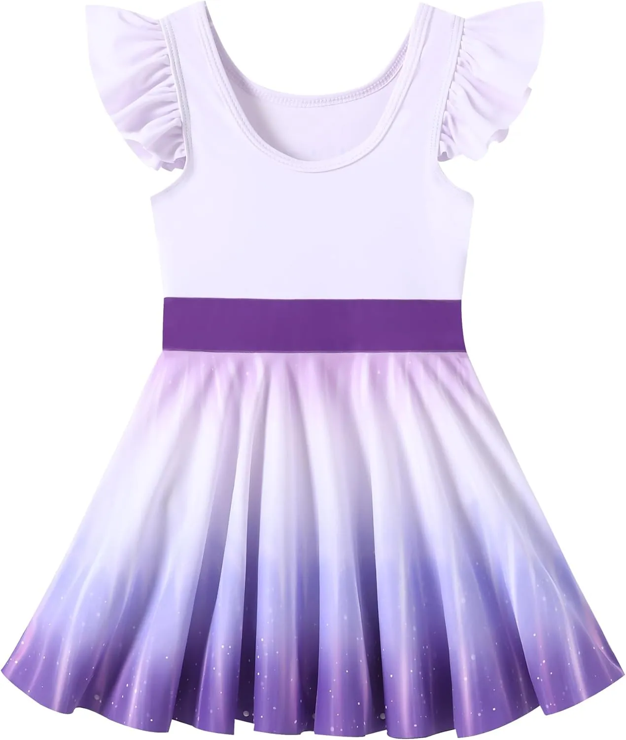 Girls One Piece Swimsuits with Skirt UPF 50  Floral Bright Bathing Suits for 3-10 Years
