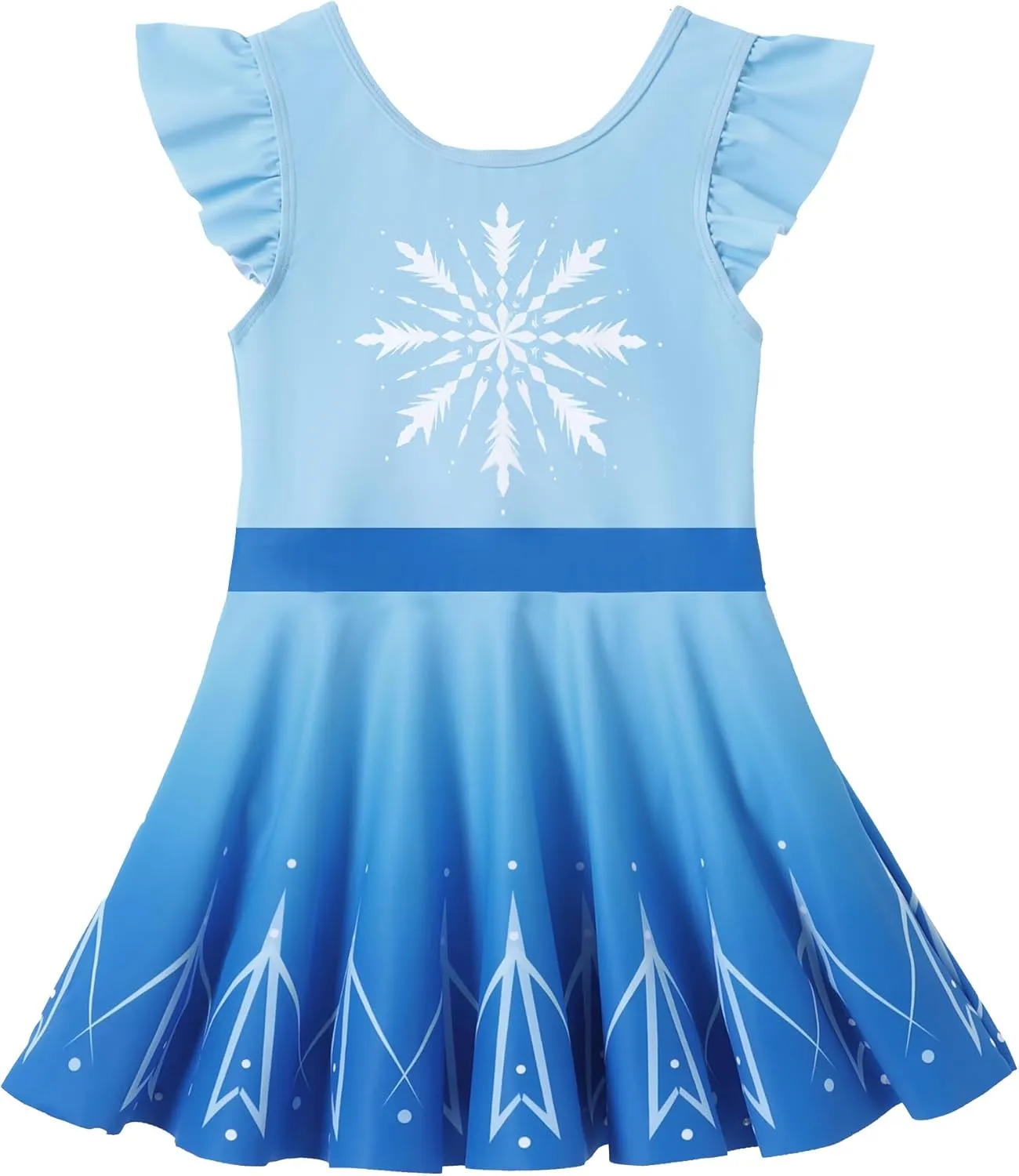 Girls One Piece Swimsuits with Skirt UPF 50  Floral Bright Bathing Suits for 3-10 Years