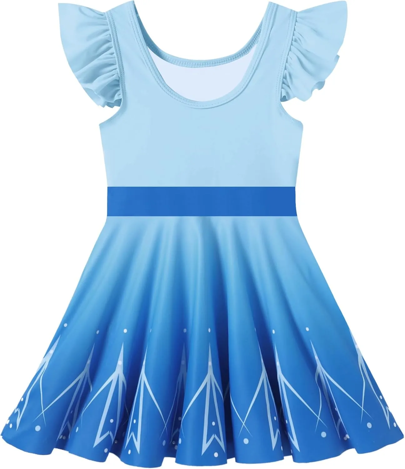 Girls One Piece Swimsuits with Skirt UPF 50  Floral Bright Bathing Suits for 3-10 Years