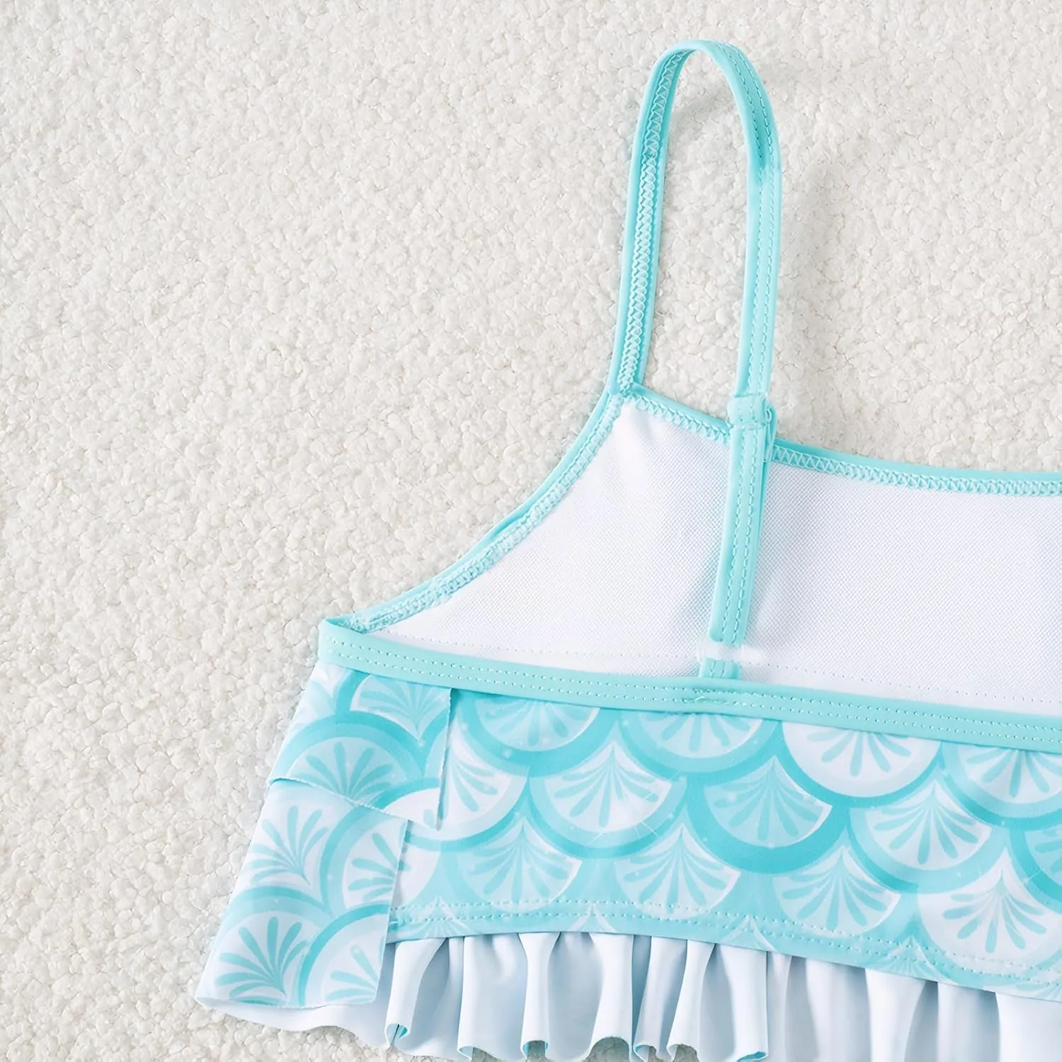Girls' Swimsuit, Girls Bikini Adjustable Shoulder Strap with Lace Swimsuit Set 7-16Y