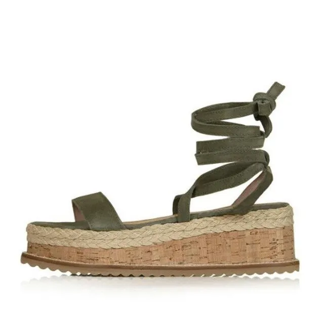 Gladiator Sandals Open Toe Heels Sandalias