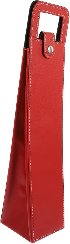 GLEAVI Leather Wine Tote Carrier Exquisite Wine Bag Tote for Travel Accessories