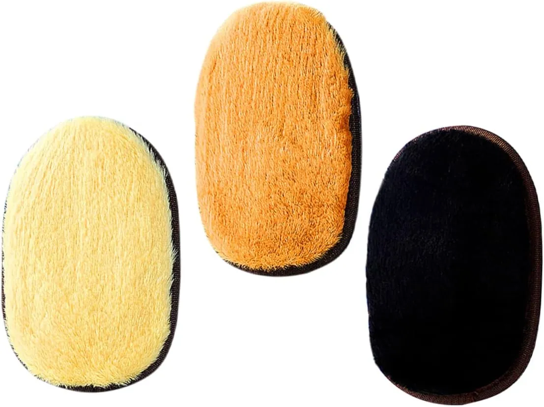 GLEAVI Thick Soft Bristle Cleaning Gloves 3pcs for Leather Products Shoes Bags and Car Seats