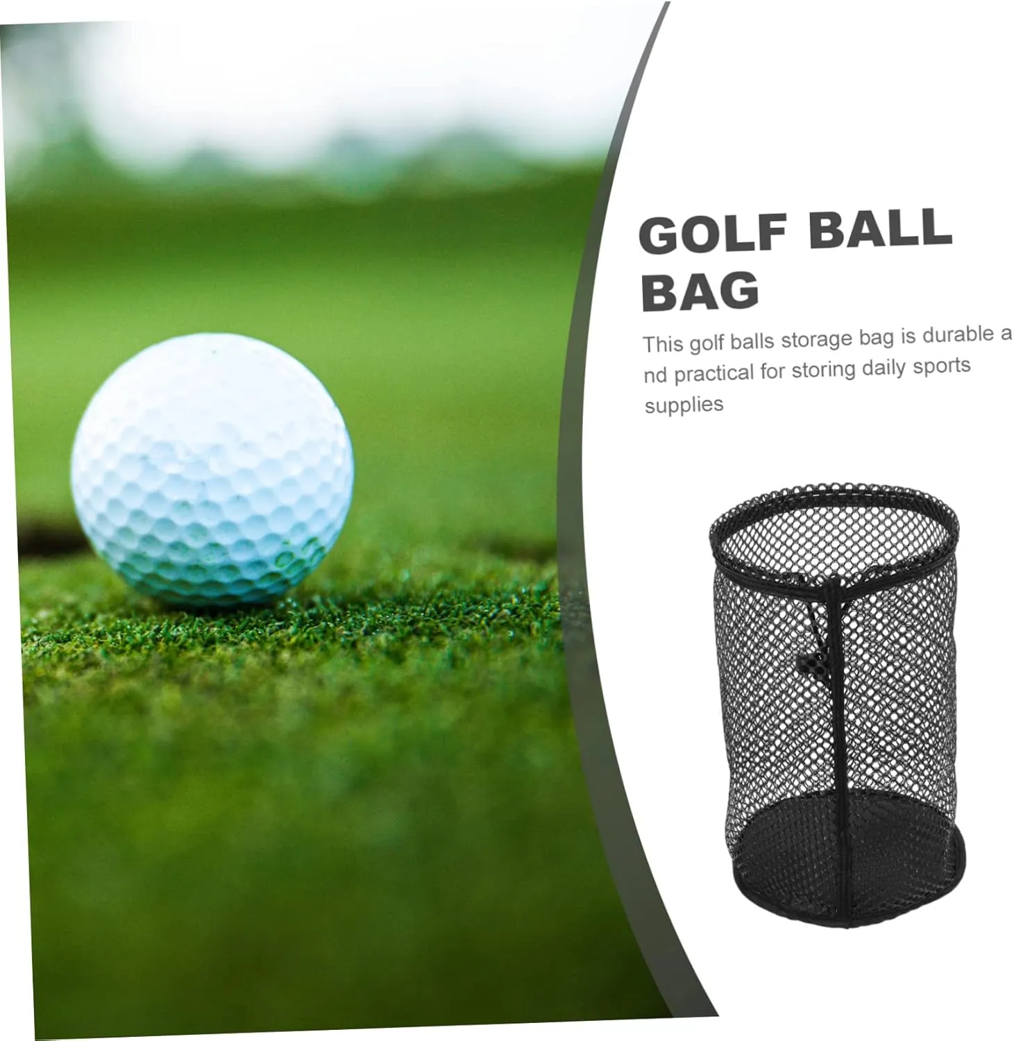 Golf Bag Golf Accessories Golf Bags Storage Ball Pack Black Nylon Mesh