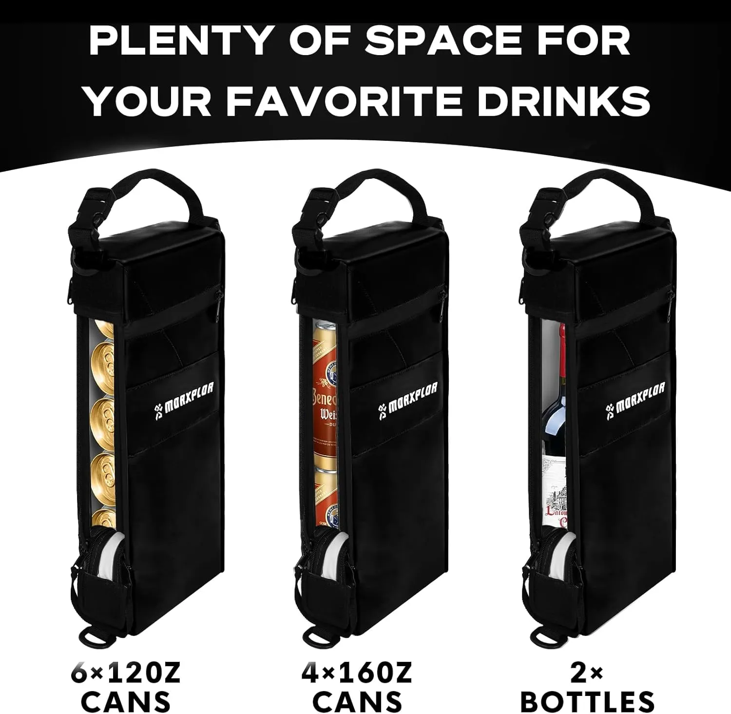 Golf Cooler Bag - 6 Can Insulated Beer Sleeve Soft Cooler, Small Hidden Golf Cart Accessories for Men,Golf Club Bag Accessories