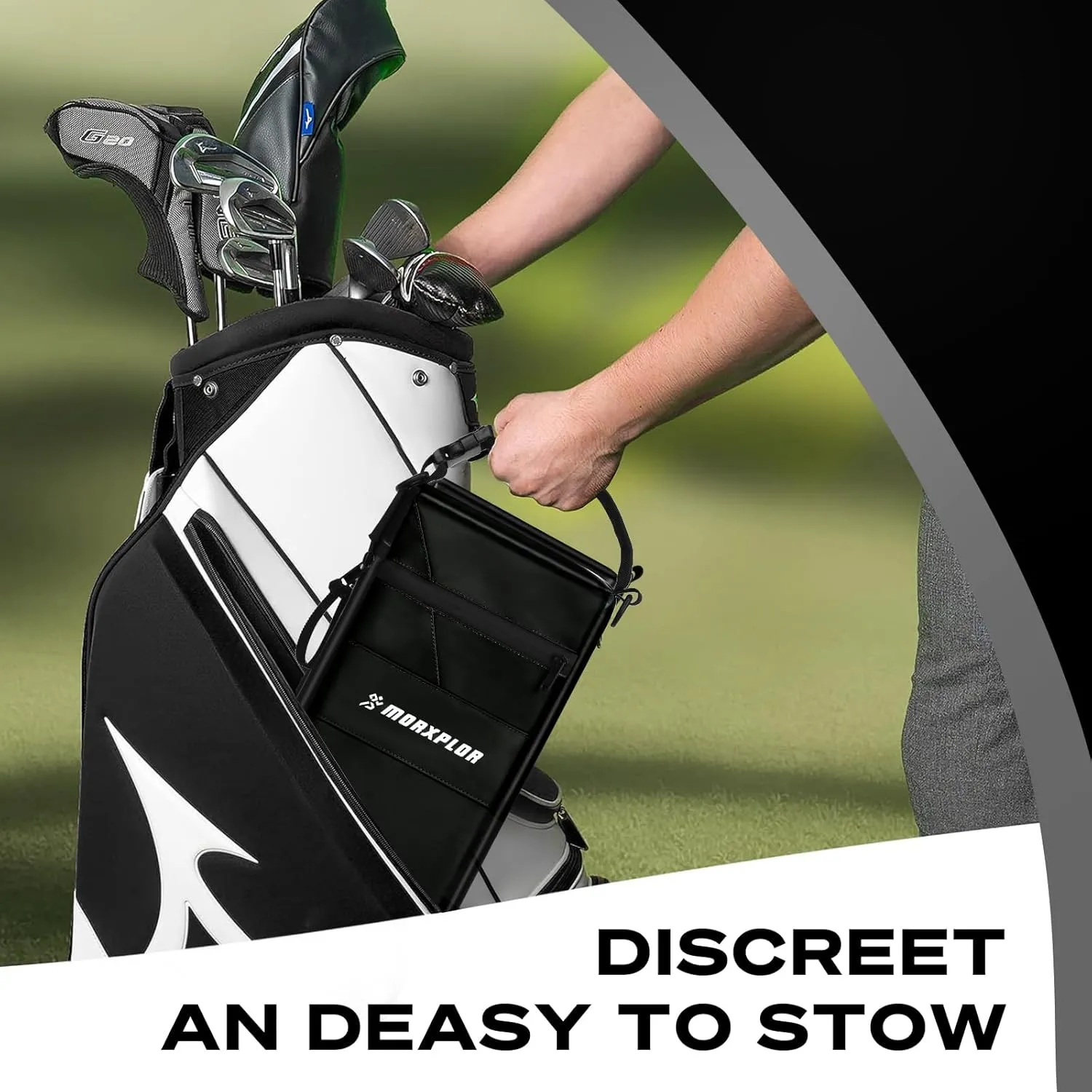 Golf Cooler Bag - 6 Can Insulated Beer Sleeve Soft Cooler, Small Hidden Golf Cart Accessories for Men,Golf Club Bag Accessories